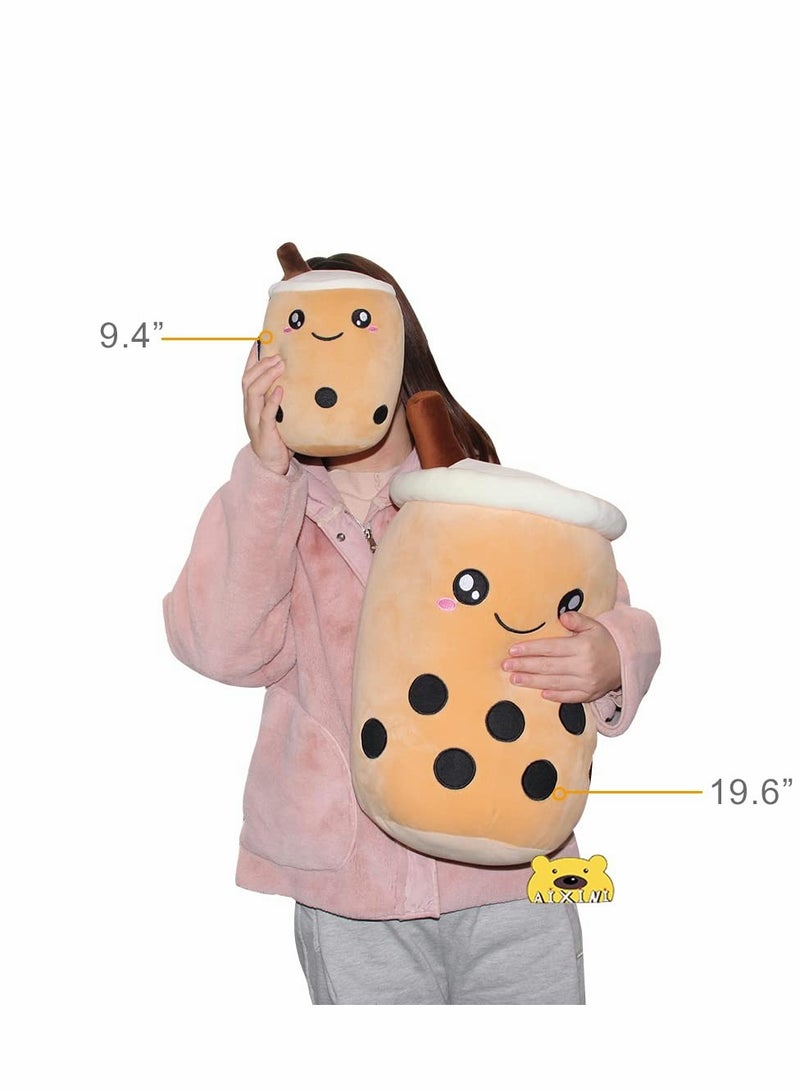 KASTWAVE Pillow 9.4 inch Stuffed Boba Plushie Bubble Tea Plush Soft Milk Shaped, Kawaii Toy Gifts for Boys Girls - Image 5