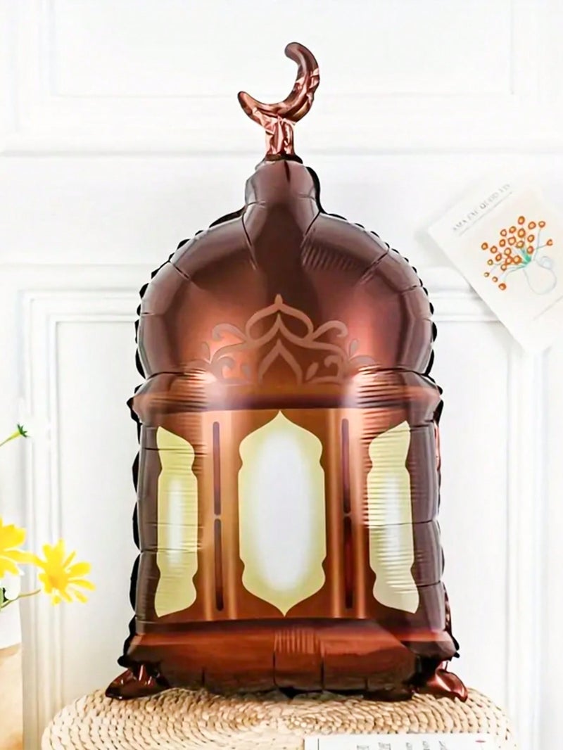 زينة رمضان بالونات 5 قطع بتصميم هلال ونجمة وفانوس للديكور والاحتفالات- زينه احتفال بشهر رمضان - Image 3