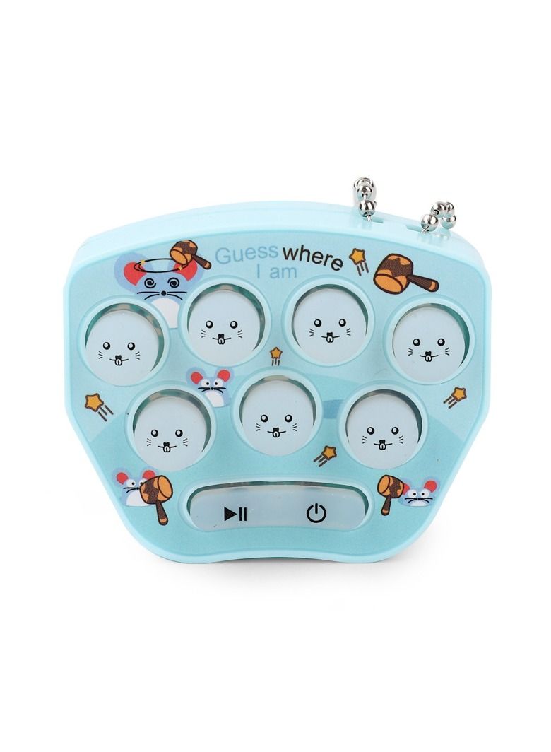 Pocket Mini Whack-a-mole Game Console Adult Children Parent-child Interactive Leisure Puzzle Cute Cartoon Toy With Keychain  - Image 1