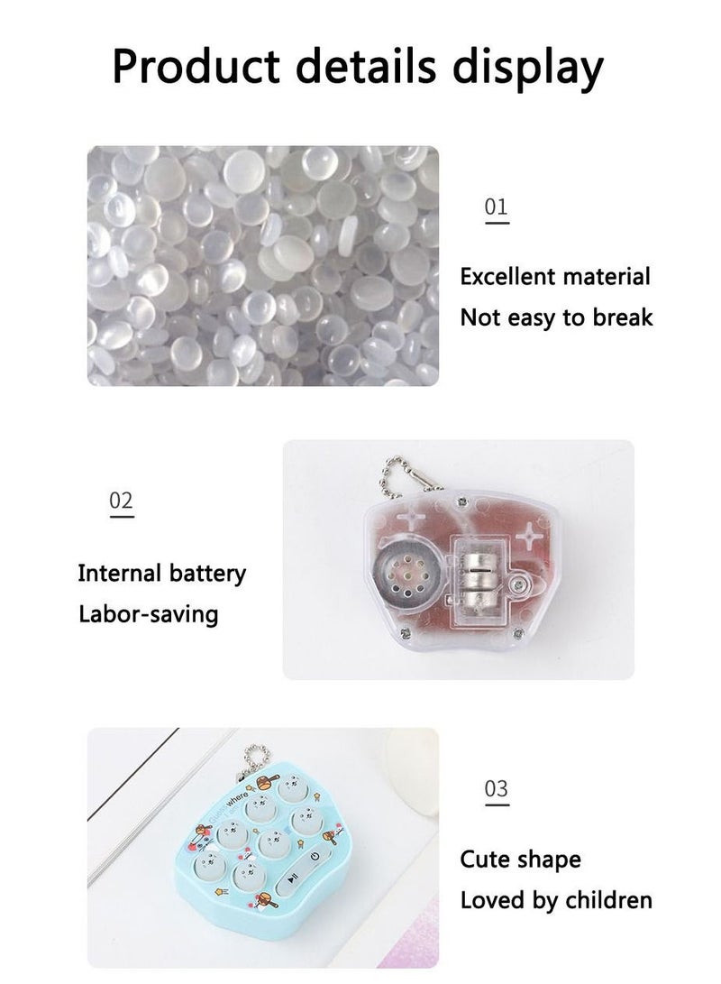 Pocket Mini Whack-a-mole Game Console Adult Children Parent-child Interactive Leisure Puzzle Cute Cartoon Toy With Keychain  - Image 3