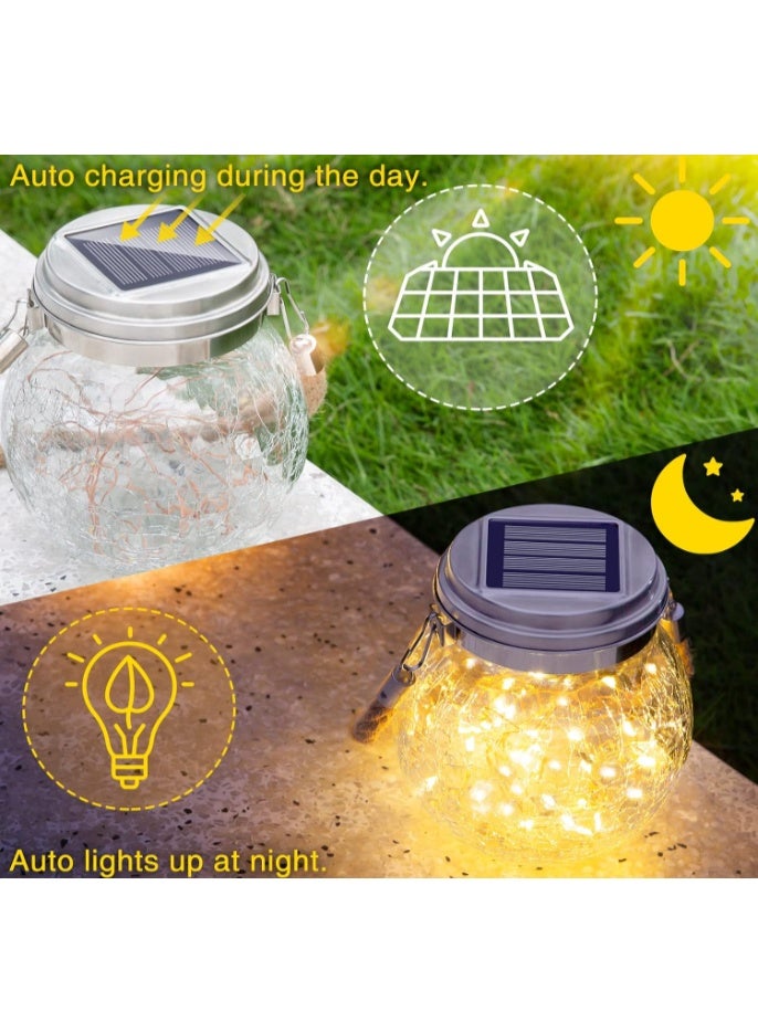 GOGOGO Solar Lantern, 2 Pack Halloween Christmas Outdoor Lanterns with 30 LED Waterproof Garden Decor Patio Solar Lights Outdoor Decorative Backyard Solar Lanterns Outdoor Hanging ( Warm Light ) - Image 4