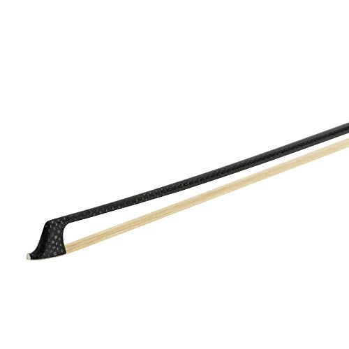 M MI & VI MI&VI NB-775 Professional Carbon Fiber Weave Violin Bow (Full Size 4/4) with Bow Case Included |Silver Winding Mount |Well Balanced |Perfect Weight | Mongolian Horse Hair - MIVI Music - Image 5