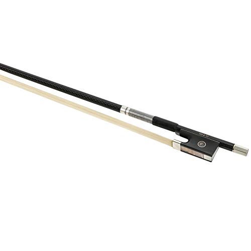 M MI & VI MI&VI NB-775 Professional Carbon Fiber Weave Violin Bow (Full Size 4/4) with Bow Case Included |Silver Winding Mount |Well Balanced |Perfect Weight | Mongolian Horse Hair - MIVI Music - Image 4