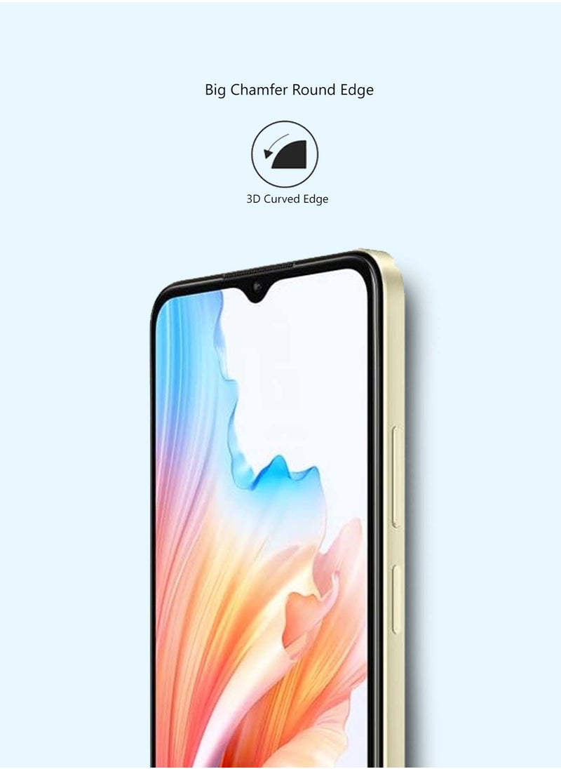 Techie - HD Tempered Glass Screen Protector for Oppo A38 - Anti Reflection Anti Bubbles 9H Hardness 0.33 mm Rounded Edges Easy Installation - Image 1