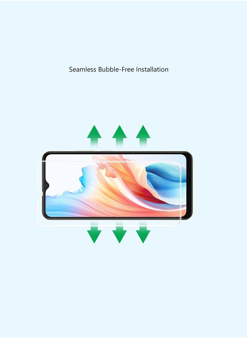 Techie - HD Tempered Glass Screen Protector for Oppo A38 - Anti Reflection Anti Bubbles 9H Hardness 0.33 mm Rounded Edges Easy Installation - Image 1