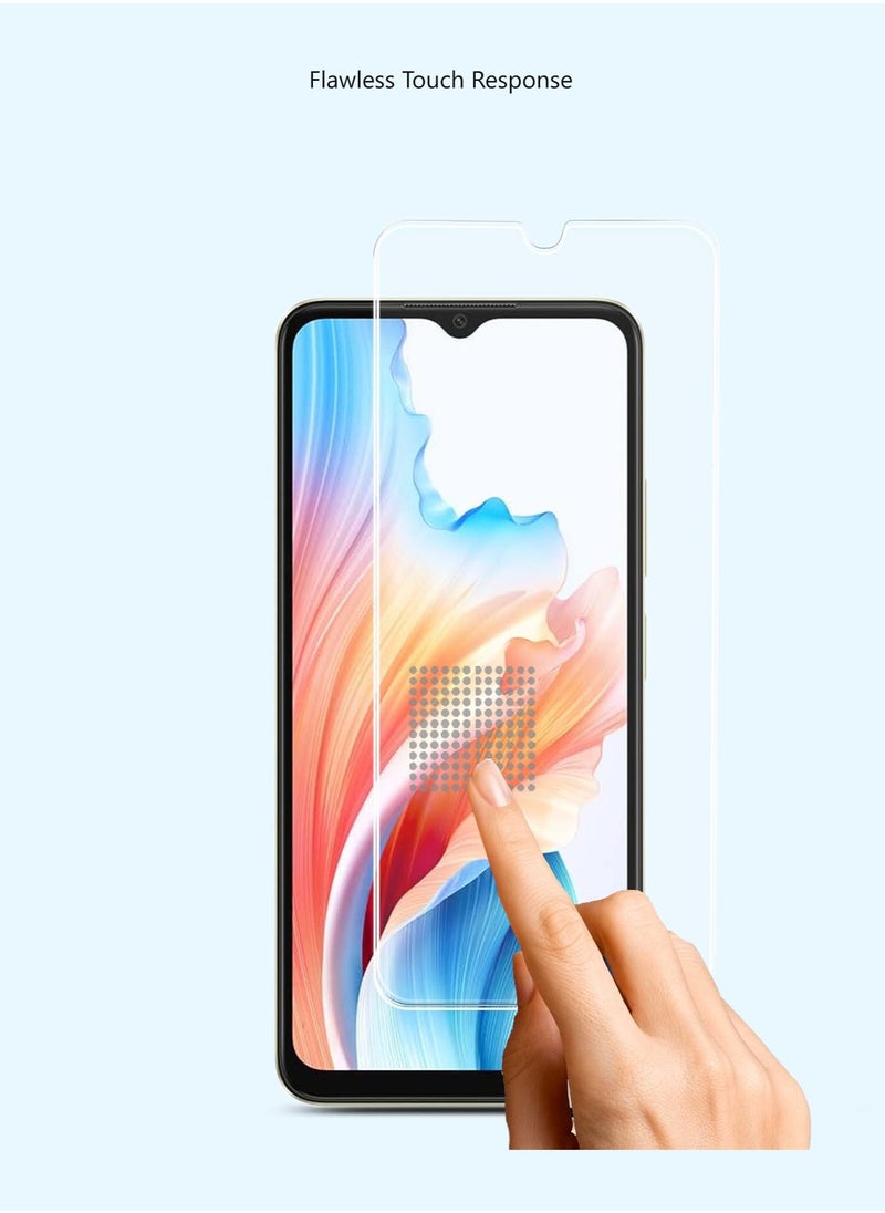 Techie - HD Tempered Glass Screen Protector for Oppo A38 - Anti Reflection Anti Bubbles 9H Hardness 0.33 mm Rounded Edges Easy Installation - Image 1