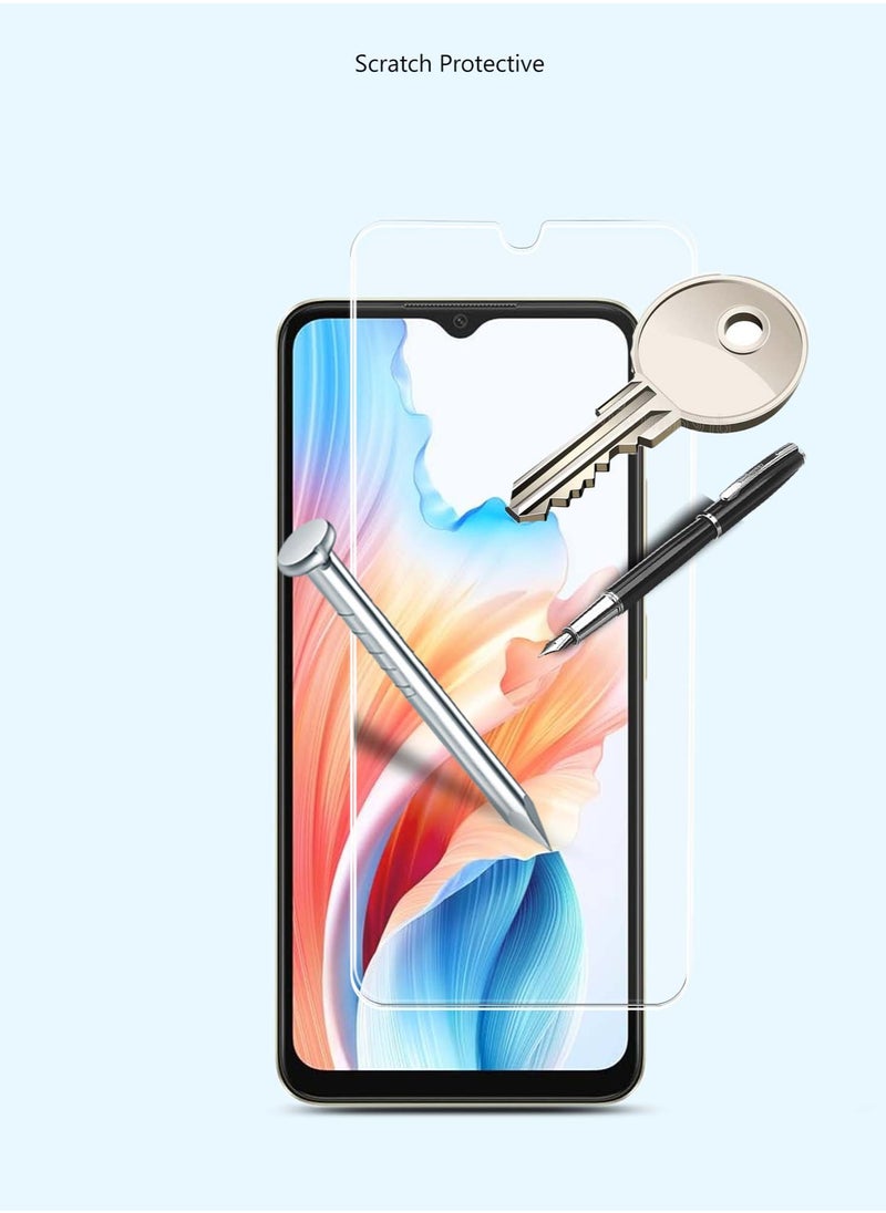 Techie - HD Tempered Glass Screen Protector for Oppo A38 - Anti Reflection Anti Bubbles 9H Hardness 0.33 mm Rounded Edges Easy Installation - Image 1