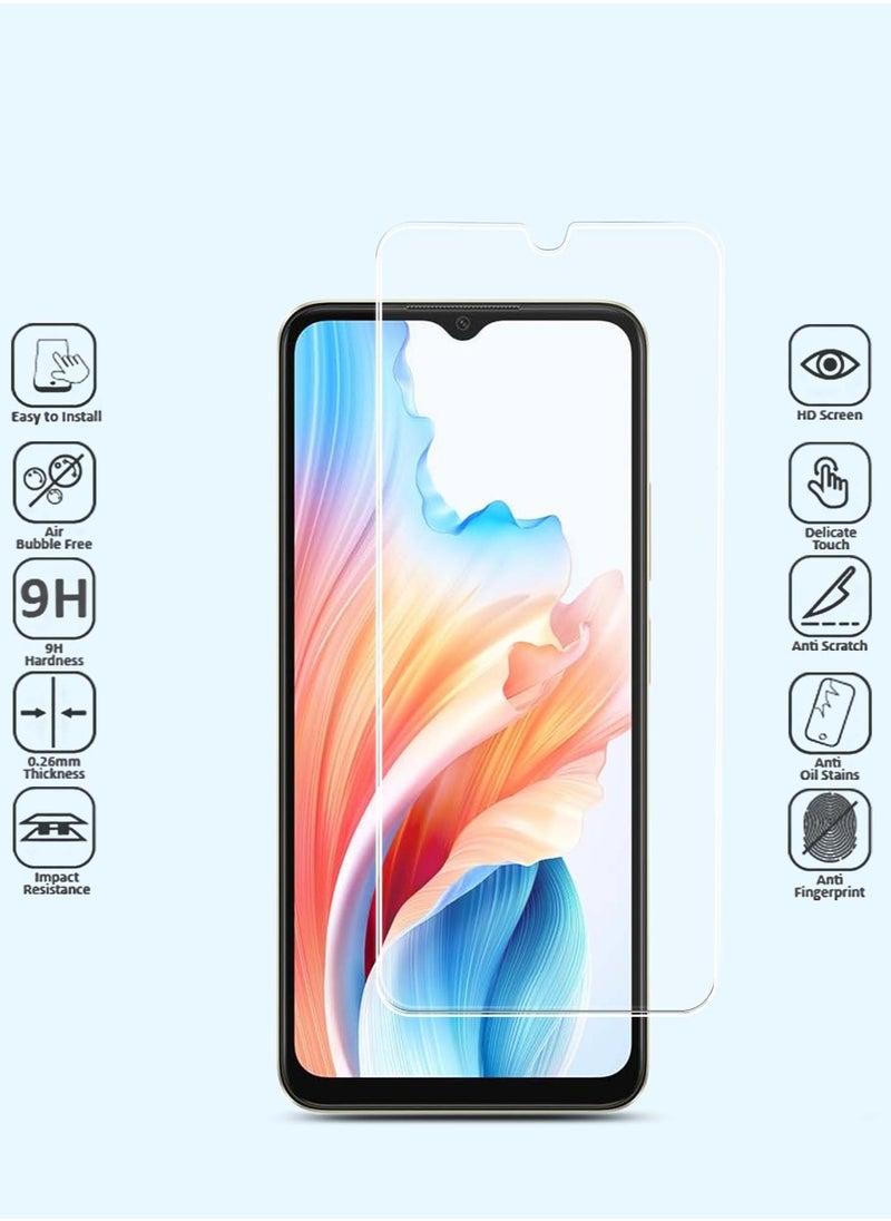 Techie - HD Tempered Glass Screen Protector for Oppo A38 - Anti Reflection Anti Bubbles 9H Hardness 0.33 mm Rounded Edges Easy Installation - Image 1