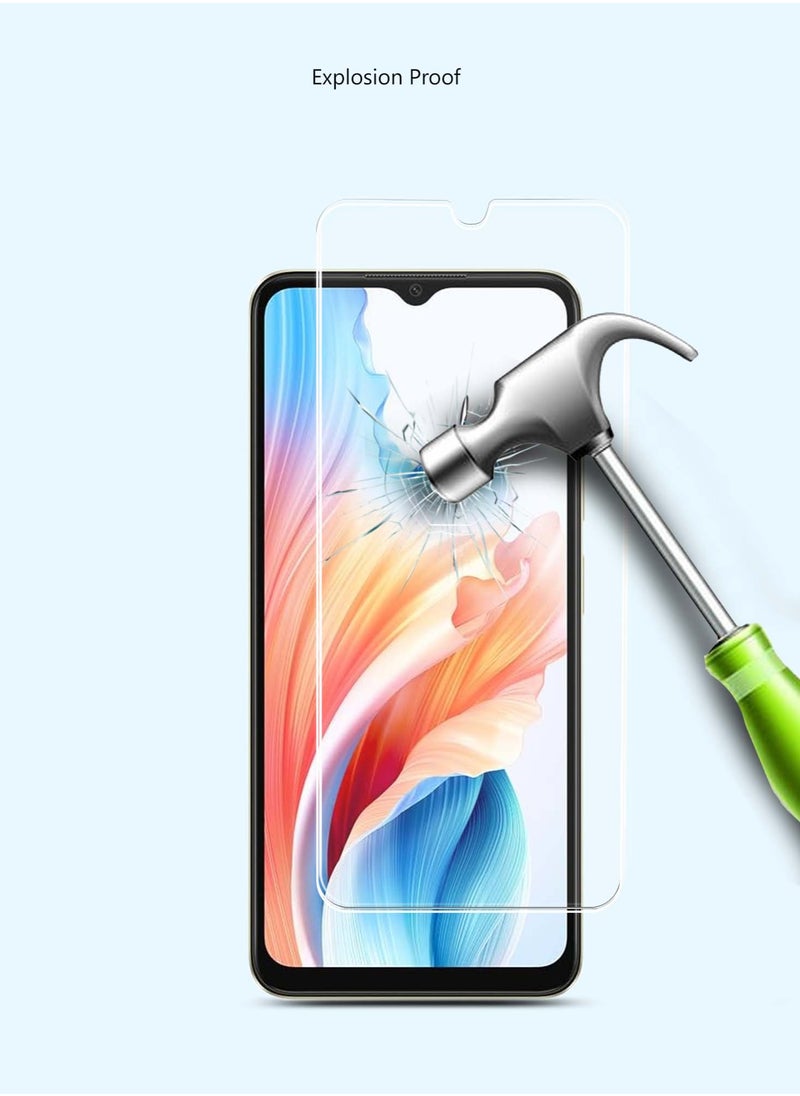 Techie - HD Tempered Glass Screen Protector for Oppo A38 - Anti Reflection Anti Bubbles 9H Hardness 0.33 mm Rounded Edges Easy Installation - Image 1