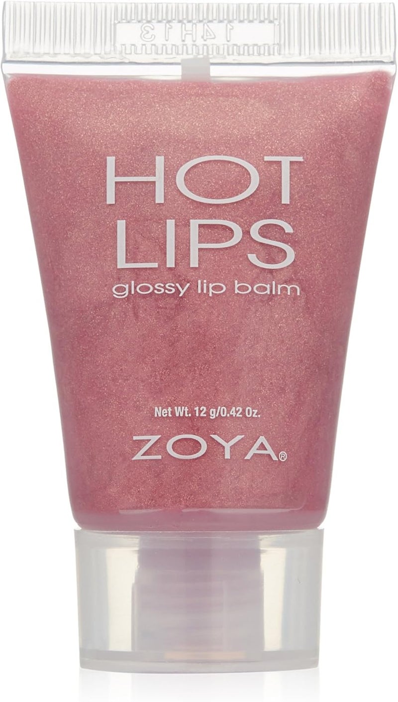 ZOYA Hot Lips Glossy Lip Balm in Luck - Shimmering Light Rose Gold, 0.42 oz - Image 1