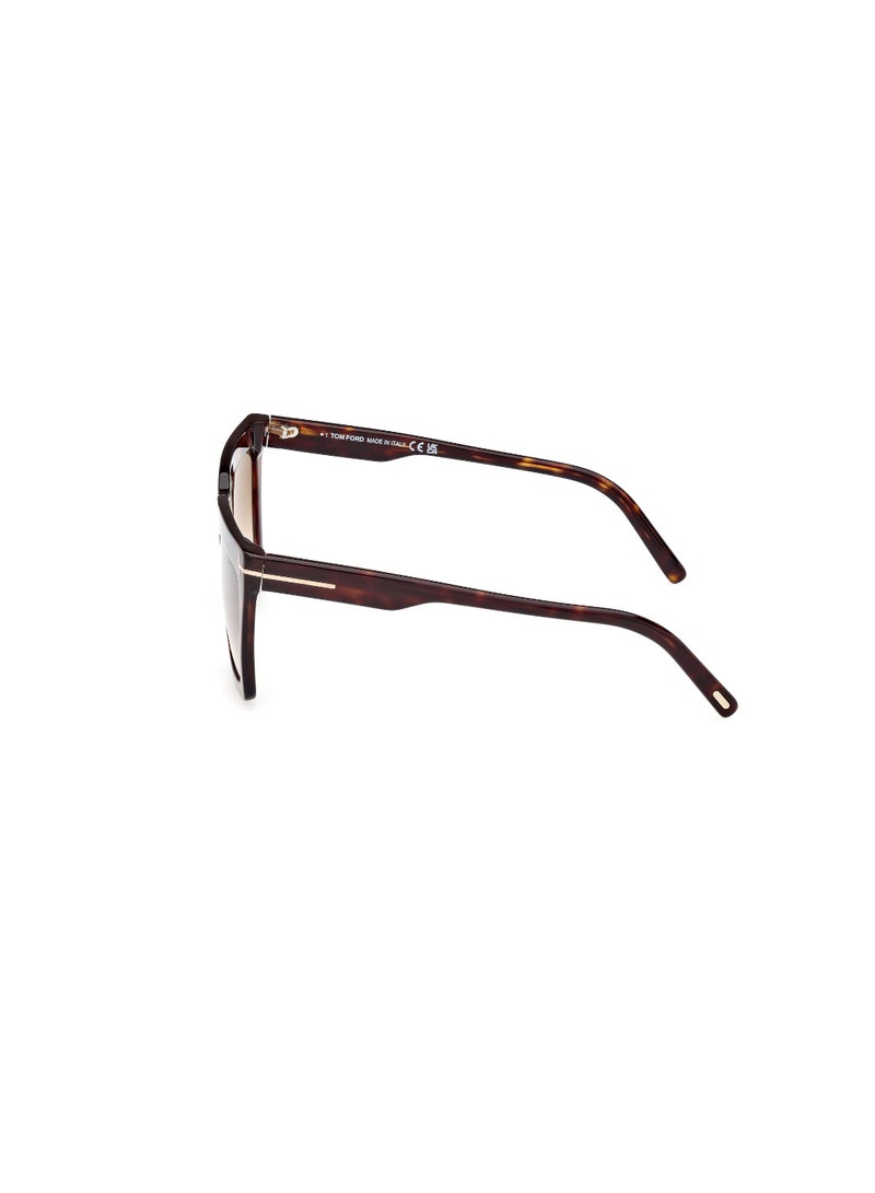 TOM FORD نظارات شمسية نسائية من الأسيتات FT111052F56 حجم العدسة: 56 مليمتر - هافانا داكنة - Image 4