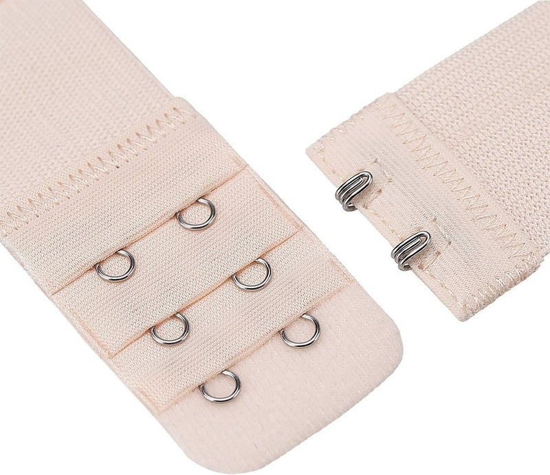 Akstore 6 Pieces Women's Soft Comfortable Elastic Bra Extenders Bra Extension Strap 2 Hook 3 Row Lady's Bra Extender Bra Band - Image 3