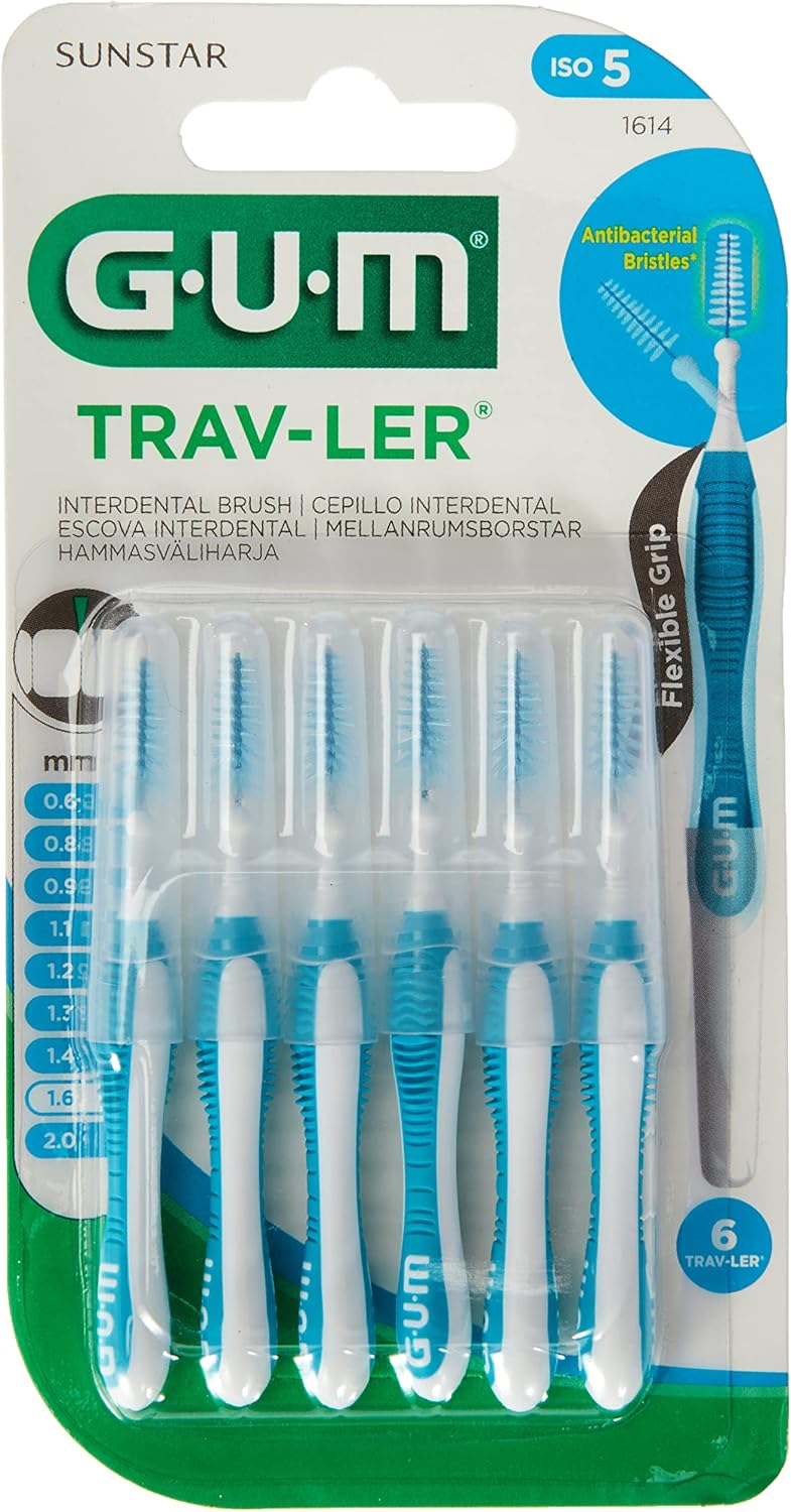 جم Pack of 6 TravLer Plaque Removal Interdental Brush - Image 1