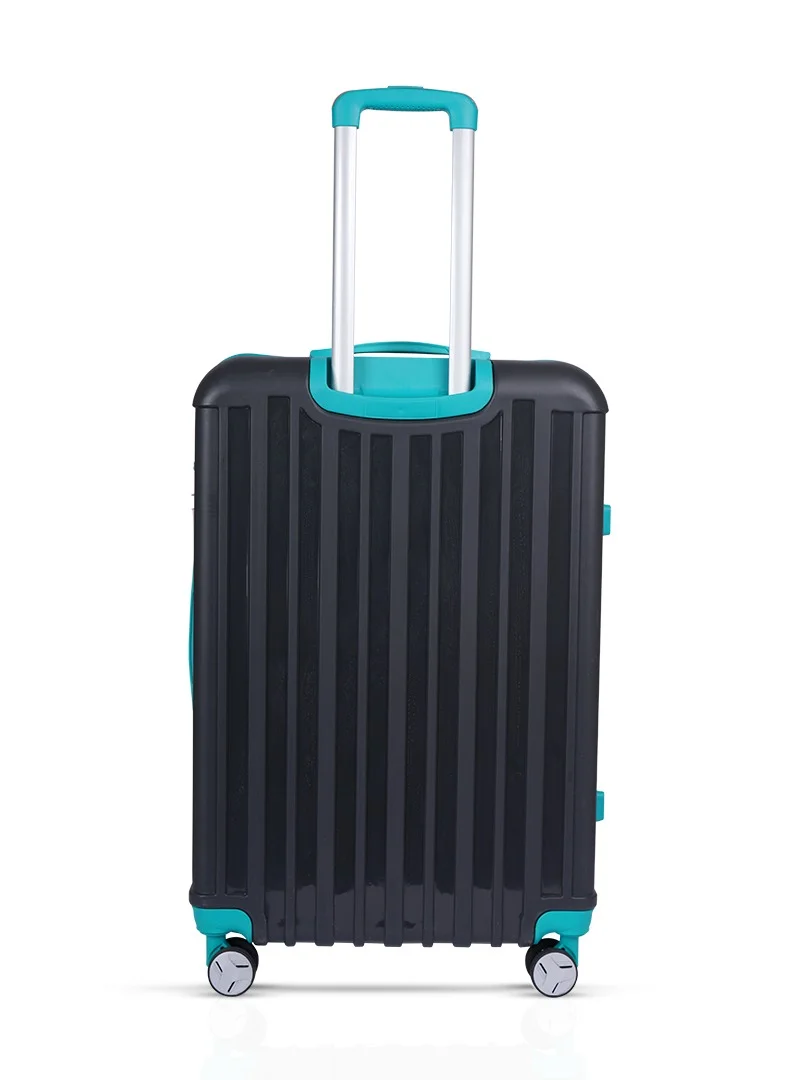 MNUK Viator Set of 2 Luggage | Hard-side Smooth and comfortable Luggage Trolley with TSA Lock | PP Material | Double 360° 8 Wheeler| Cabin, Large| Black