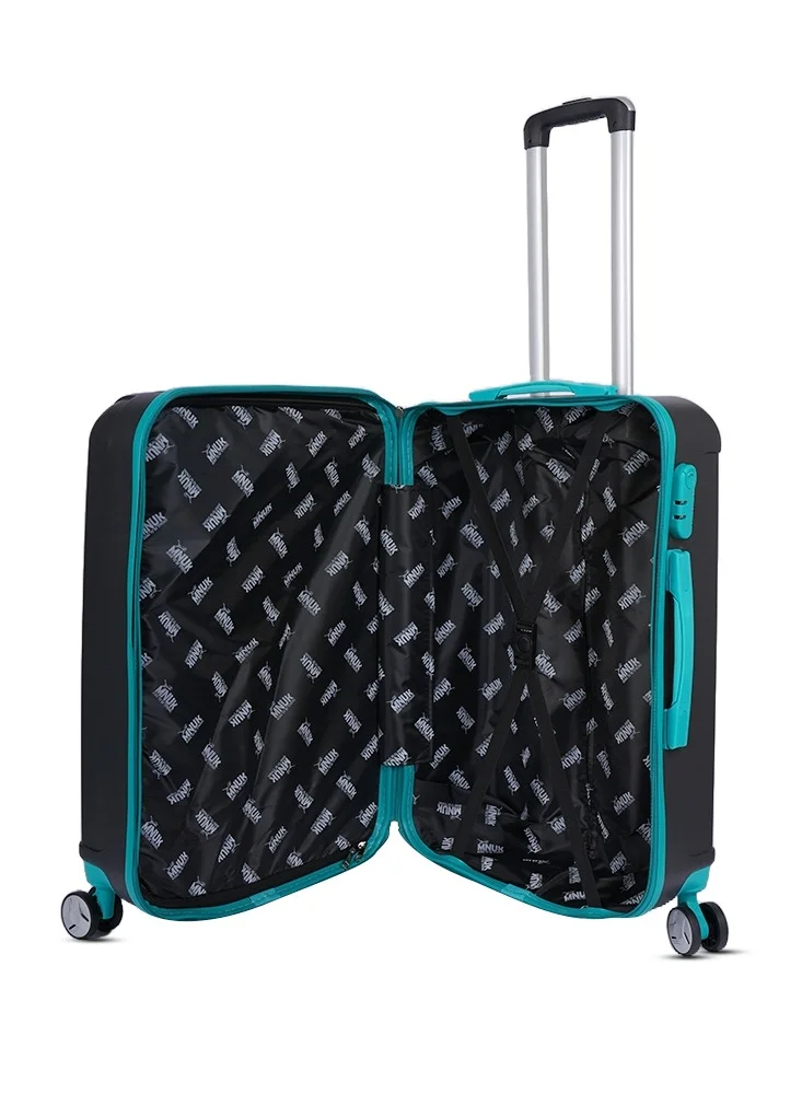 MNUK Viator Set of 2 Luggage | Hard-side Smooth and comfortable Luggage Trolley with TSA Lock | PP Material | Double 360° 8 Wheeler| Cabin, Large| Black