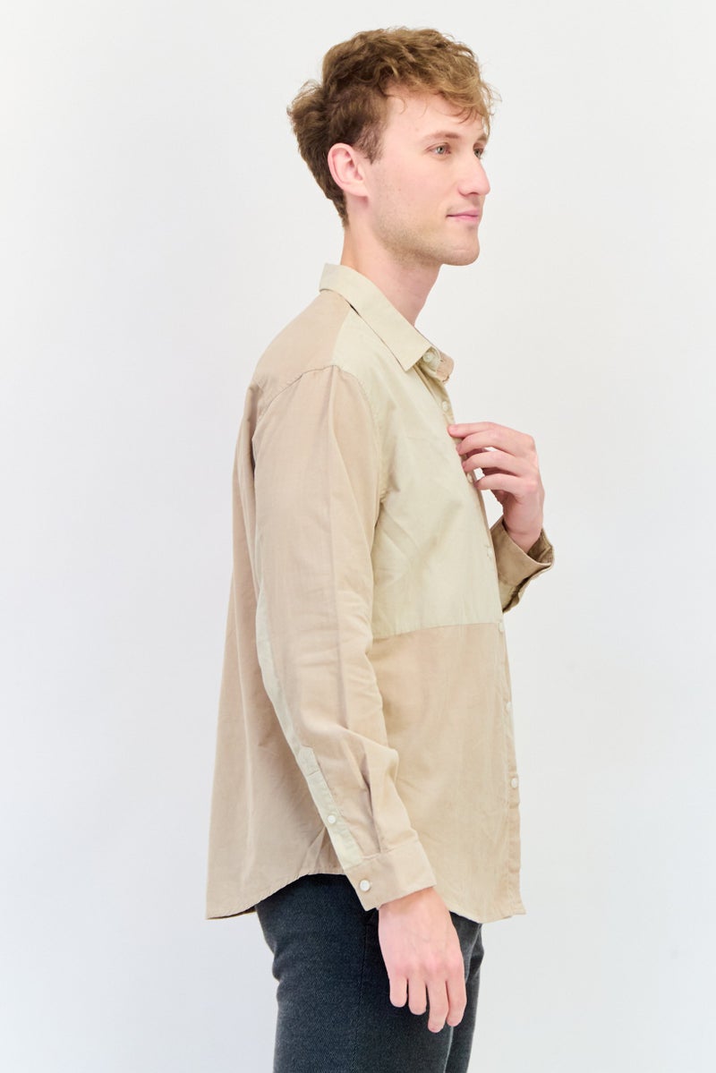 SELECTED قميص كاجوال بأكمام طويلة وبتصميم ثنائي اللون للرجال، متعدد الألوان - Image 2