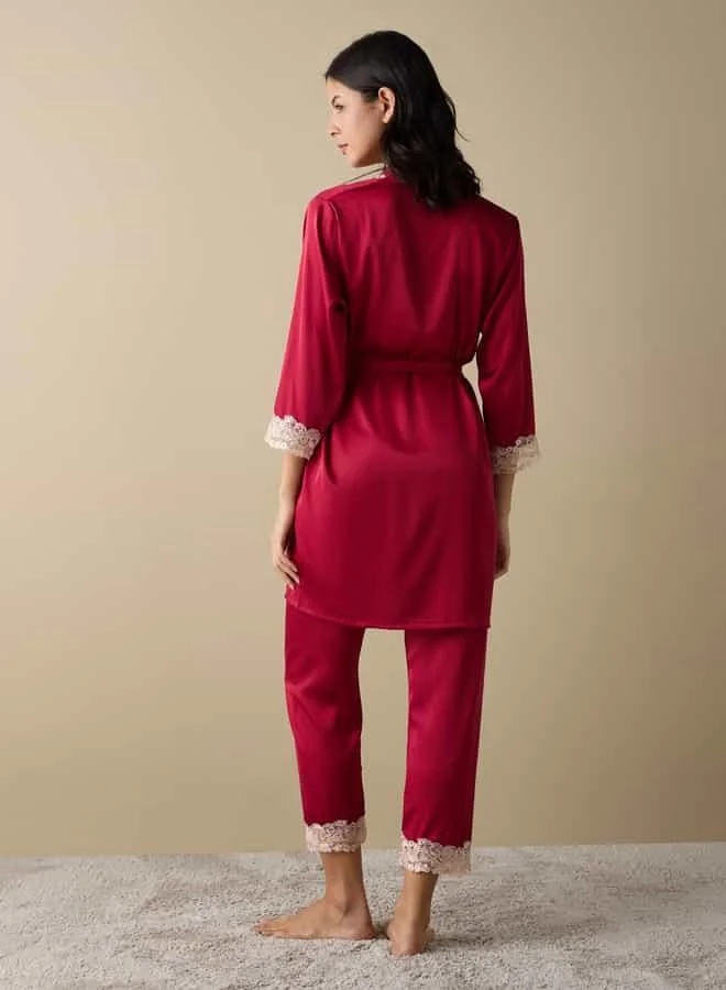 سبلاش فيڤ Lace Detail 5-Piece Pyjama Set