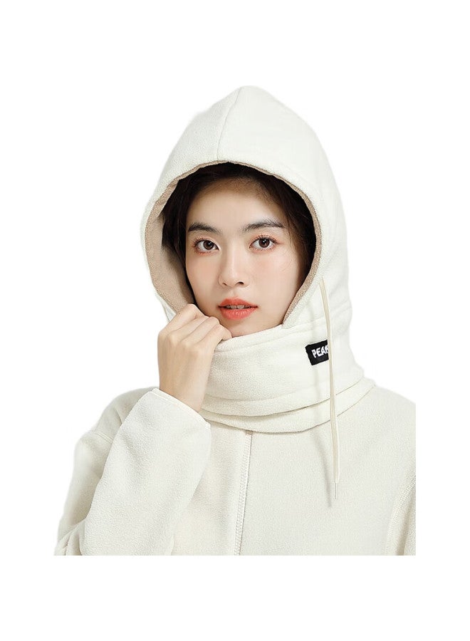 Peak Cold-Resistant Outdoor Fleece Hat, Winter Warm Face Mask, Scarf, Neck Gaiter, Cycling, Skiing, Ear Protection Cap, Black - Image 1