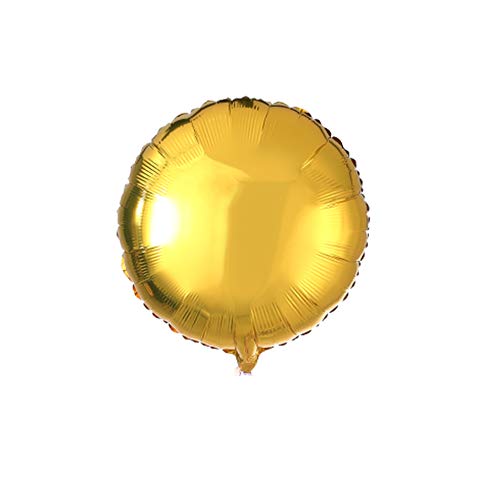 Adeer 18" Gold Round Shaped Foil Balloons Mylar Helium Balloons for Birthday Party Wedding Baby Shower Decorations, Pack of 20 - Image 5