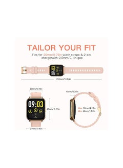 AGPtek Smart Watch for Women, AGPTEK 1.69"(43mm) Smartwatch for Android and iOS Phones IP68 Waterproof Fitness Tracker Watch Heart Rate Monitor Pedometer Sleep Monitor for Women Gold, LW31  - Image 5