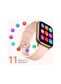 AGPtek Smart Watch for Women, AGPTEK 1.69"(43mm) Smartwatch for Android and iOS Phones IP68 Waterproof Fitness Tracker Watch Heart Rate Monitor Pedometer Sleep Monitor for Women Gold, LW31  - Image 2