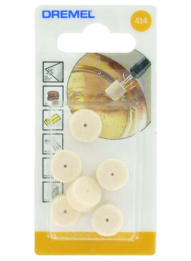 DREMEL Polishing Wheel 13 mm (414), Ideal for detailed polishing metals and plastics. | Model: 2615041432 - Image 2