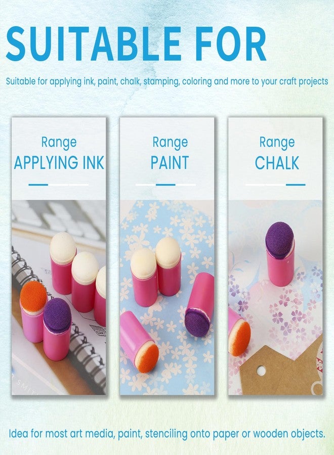 LOONENG 40 Pieces Sponges Daubers with Storage Case - Finger Sponge Daubers with Soft Sponge Head - Perfect for Painting, Drawing, Stenciling, Card Making and More - Image 3