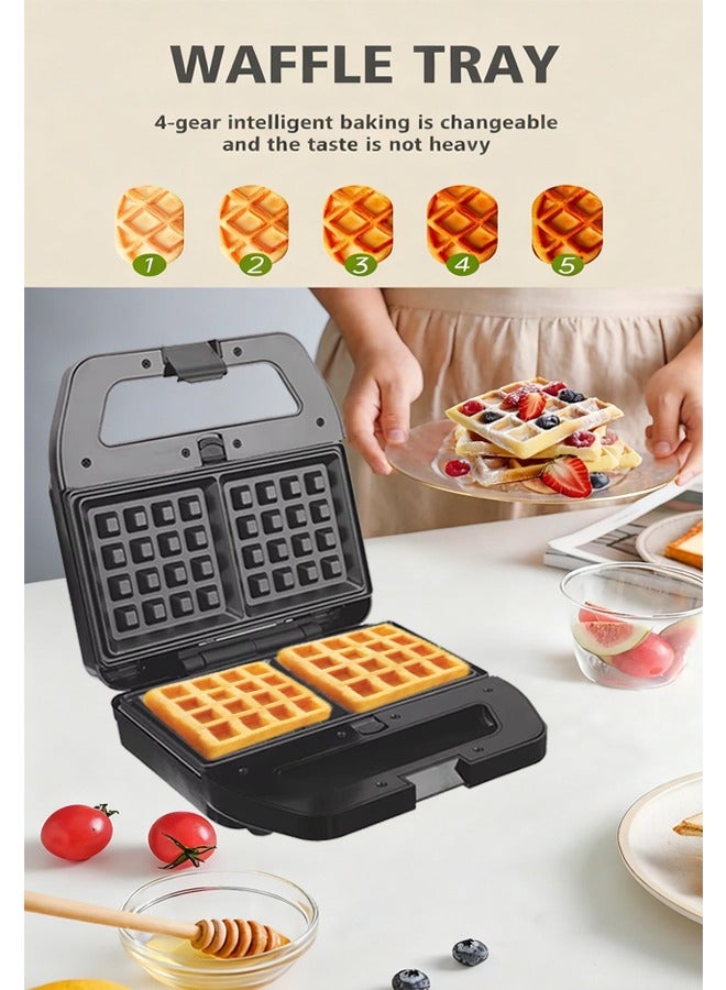 DSP 4 In 1 Multi Snacks Maker With Waffle Maker,Donut Maker,Walnut Maker and Madeilne Cake,Removable Non-stick Plates,Automatic Temperature Adjustment & Indicator Lights,800 KC1237 - Image 5