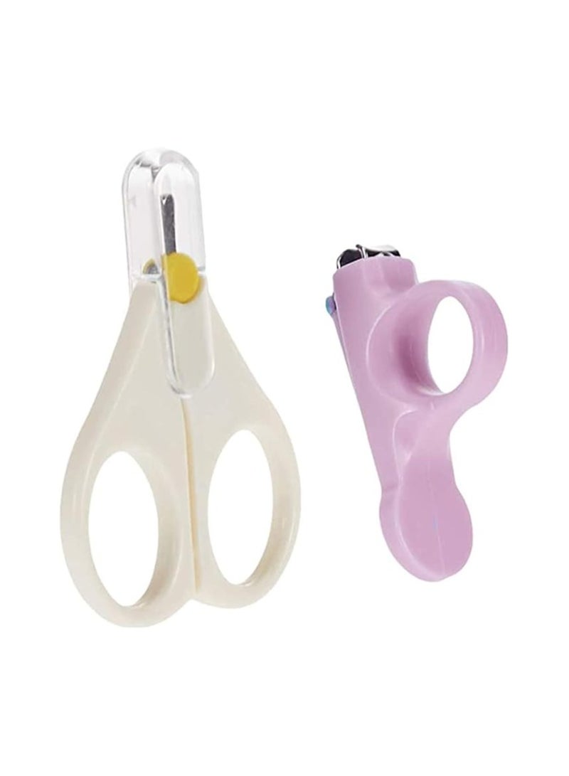 Pixie Baby Scissors + Nail Clipper - White/Pink, Pack Of 2 - Image 2