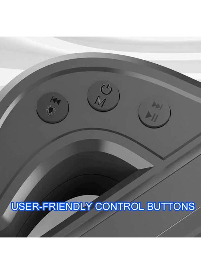 NIBEMINENT RGB Glare Portable Bluetooth Wireless Speaker 20.5x6x13cm Black - Image 4