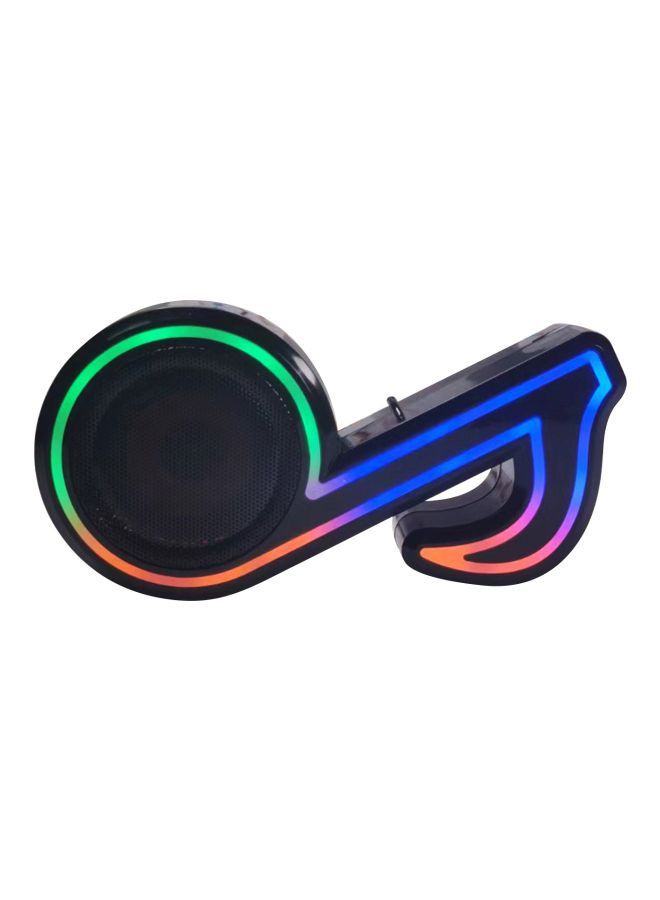 NIBEMINENT RGB Glare Portable Bluetooth Wireless Speaker 20.5x6x13cm Black - Image 2