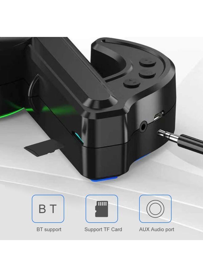 NIBEMINENT RGB Glare Portable Bluetooth Wireless Speaker 20.5x6x13cm Black - Image 3