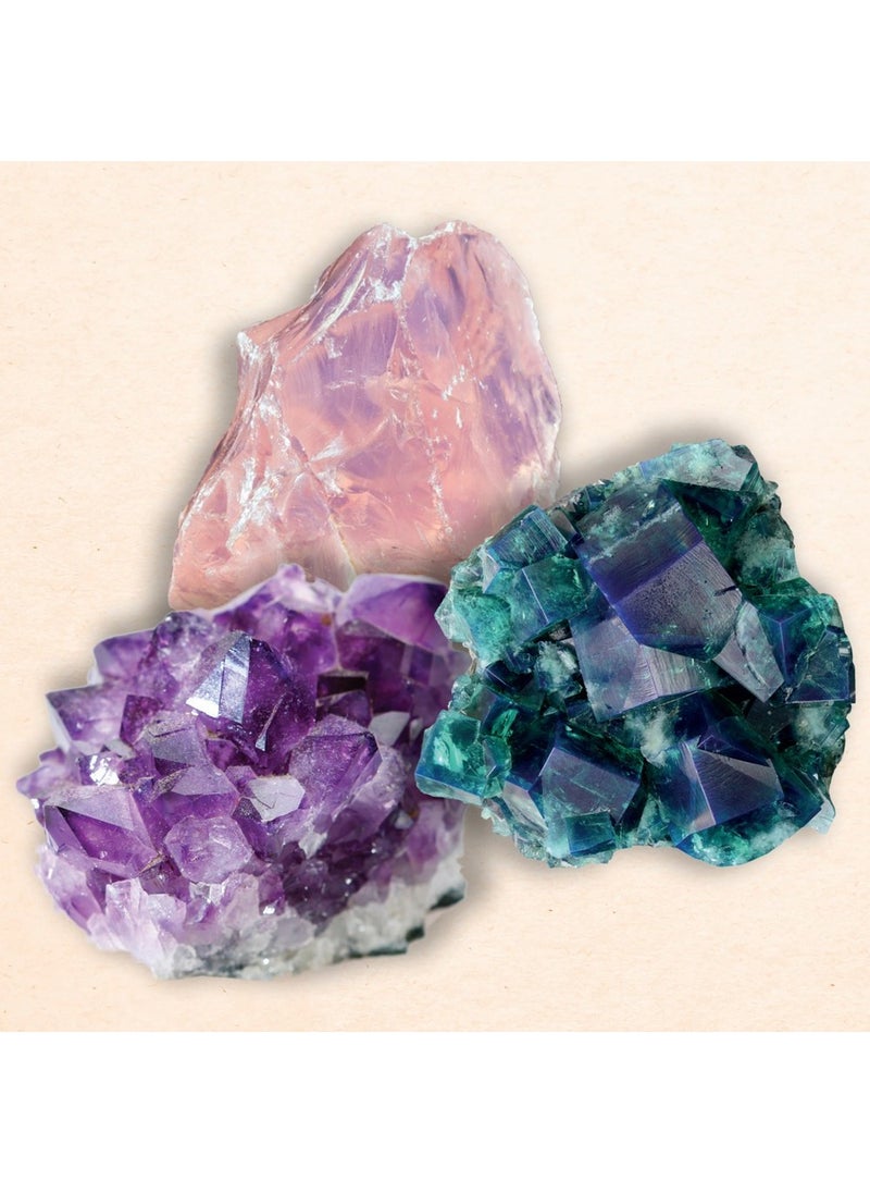 Hinkler - Hinkler Curious Universe Dig & Smash Geodes Kit - DIY Geode Discovery Set includes safety goggles, 2 geodes, dig block filled with 3 gemstones, chisel, brush, magnifying glass and a 16-page project book, Fun Rock & Mineral Exploration, STEM Science Kit for Kids - Image 1