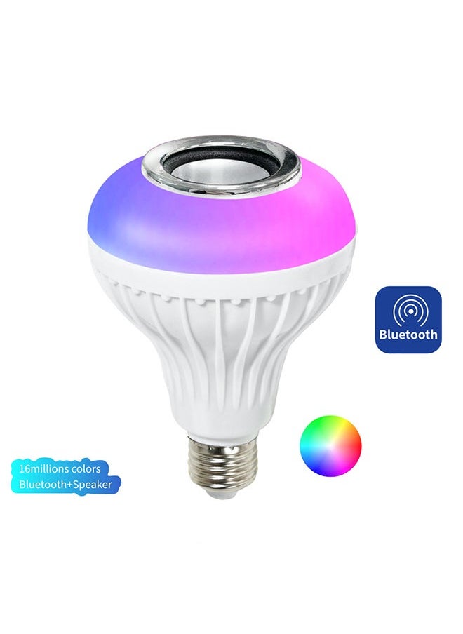 NIBEMINENT E27 Wireless Bluetooth Remote Control Music Play Lamp White  - Image 3