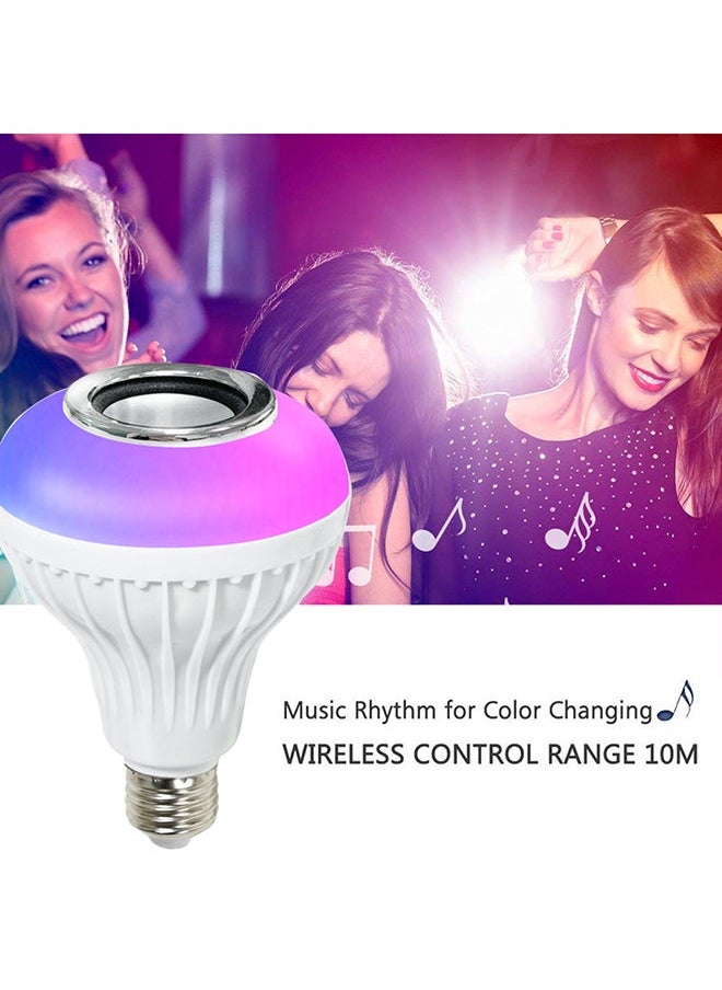 NIBEMINENT E27 Wireless Bluetooth Remote Control Music Play Lamp White  - Image 2