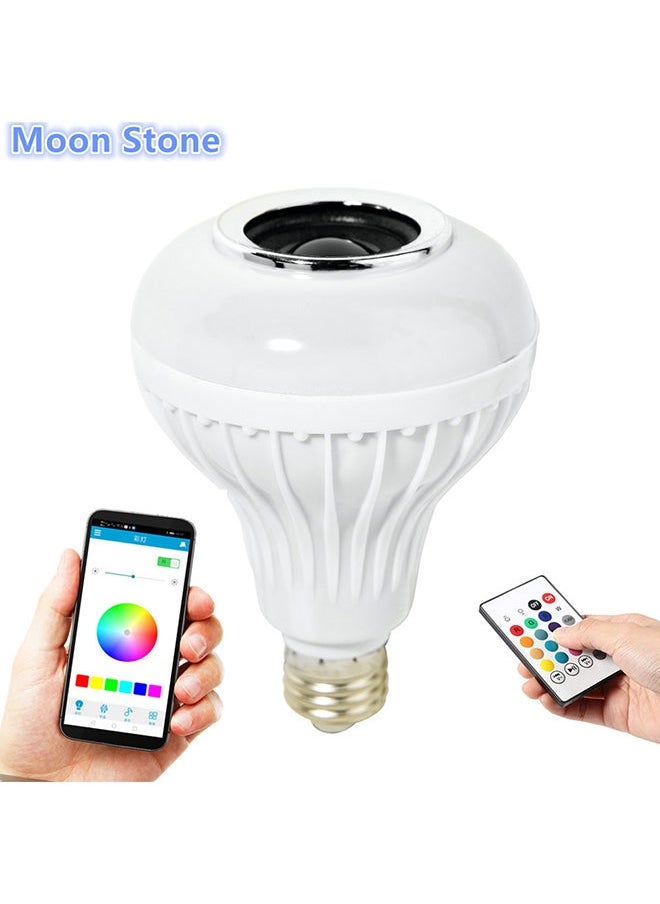 NIBEMINENT E27 Wireless Bluetooth Remote Control Music Play Lamp White  - Image 4