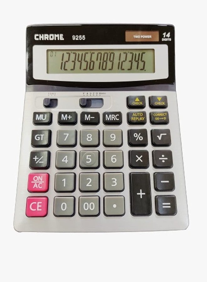 Chrome 9255 Check & Correct Basic Calculator (14 Digit) - Image 2