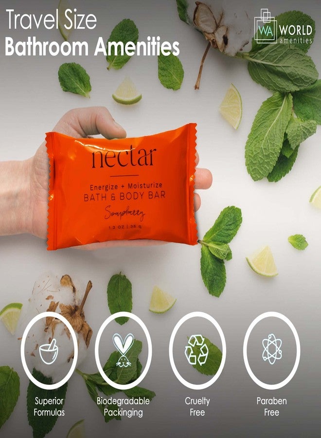 World Amenities Nectar Bulk Bath & Body Bar | 50 Count, 1.2 oz | Sweet Orange Blossom, Mini Travel Size Toiletries (100% Recyclable Plastic Sachet), Airbnb Rentals, Suitable for All Skin Types - Image 2