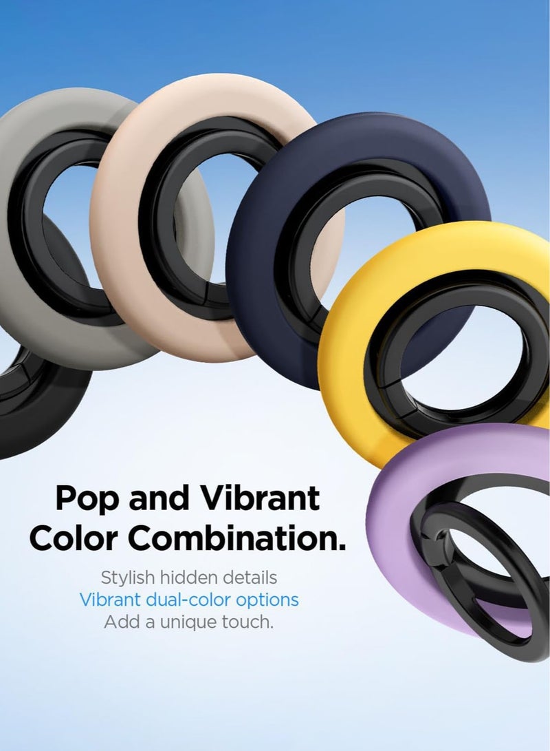 Spigen حامل هاتف سيليكون مغناطيسي قابل للتعديل Nano Pop MagFit مع حلقة دعم متوافقة مع غلاف MagSafe و iPhone 16 Pro Max و 16 Pro و 16 Plus و 15/14/13/12 - توت أزرق - Image 2