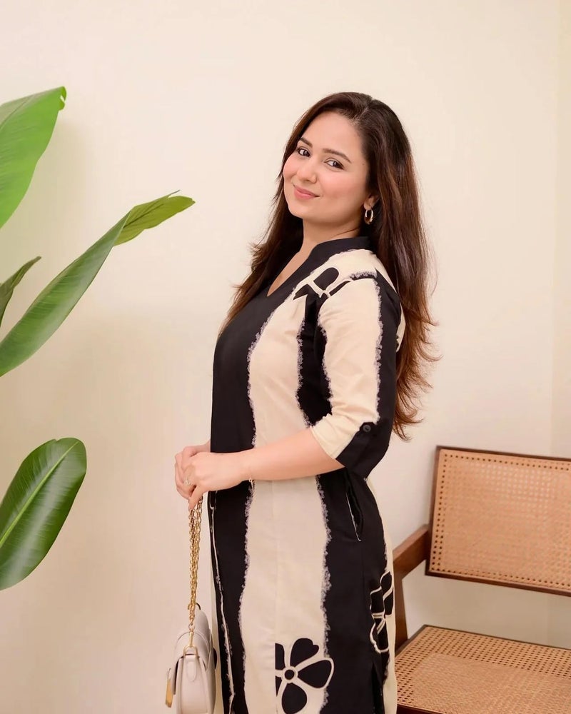 ANNI Designer Women's Ethnic Co-Ord Set | Kurta Pant Set | Kurta Palazzo Set | Stylish Cotton Suit Set for Women, Festival Co-ord (Ritual Black_XL_Black_X-Large) - Image 4
