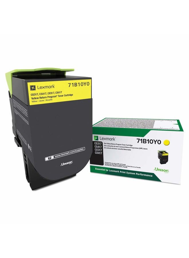 71B10Y0 CS317dn CX317dn CS417dn CX417de CS517de CX517de Yellow Return Program Cartridge Toner