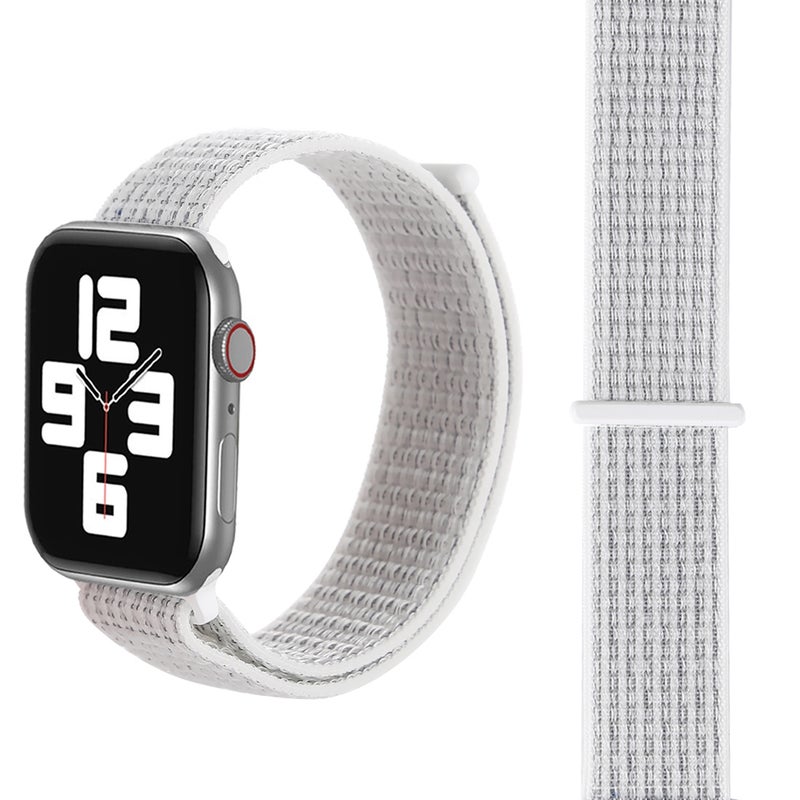 erorex For Apple Watch 42Mm / 41Mm / 40Mm / 38Mm Simple Fashion Nylon Watch Band With Magic Stick(Silver) - Image 2