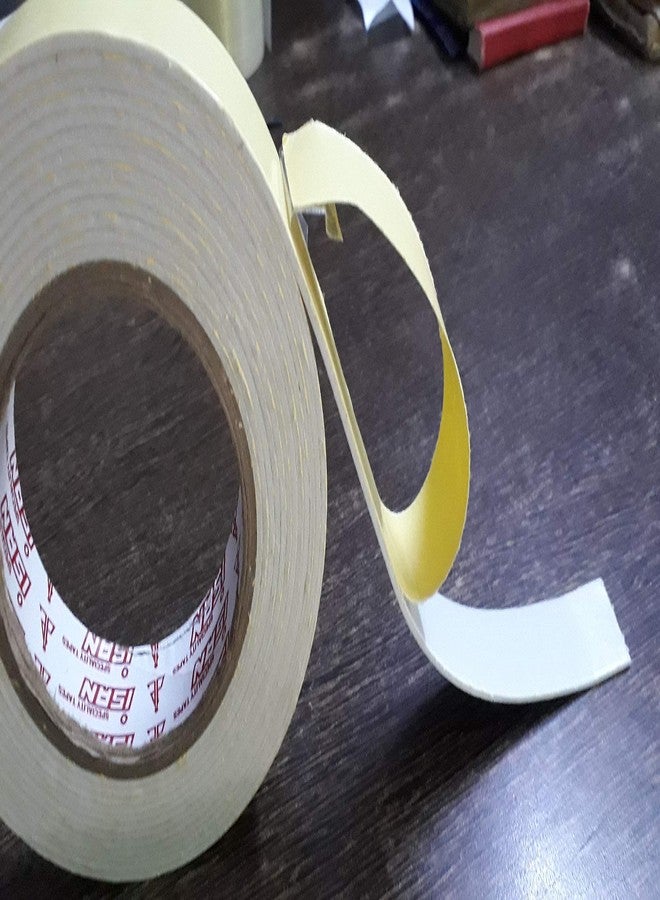 ISAN® Double Sided White Foam Tape, Mounting Tape Heavy Duty, Strong Adhesive, Weatherproof for DIY Craft, Cushioning, Padding, Home Office Décor Width18mm (3/4" Approx) x Length 5m (4 Pcs.) - Image 2