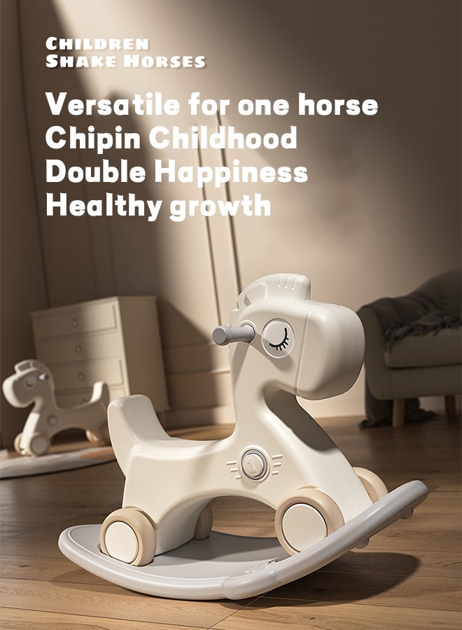 Children's Rocking Toys,Rocking Early Education Wooden Horse,Indoor and Outdoor Toys,Rounded Corners Design,Suitable for Gifts for Children over 2 Years Old