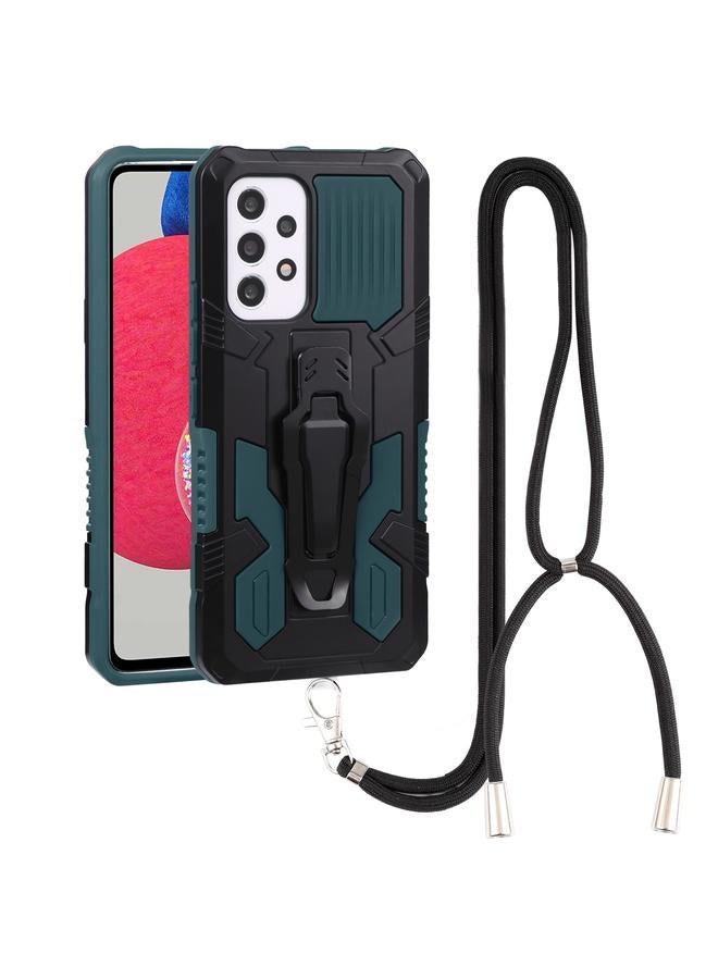 اس-توب جراب لهاتف Samsung Galaxy A53 5G Lanyard Mecha Armor Kickstand PC + جراب هاتف TPU - Image 1