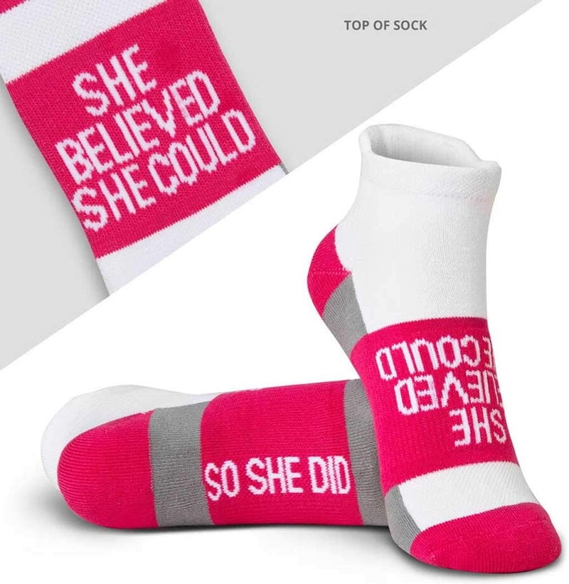 Gone For a Run Inspirational Ankle Socks for Women - Affirmation - Fun Running Socks - Runners Gifts & Motivation - Image 2