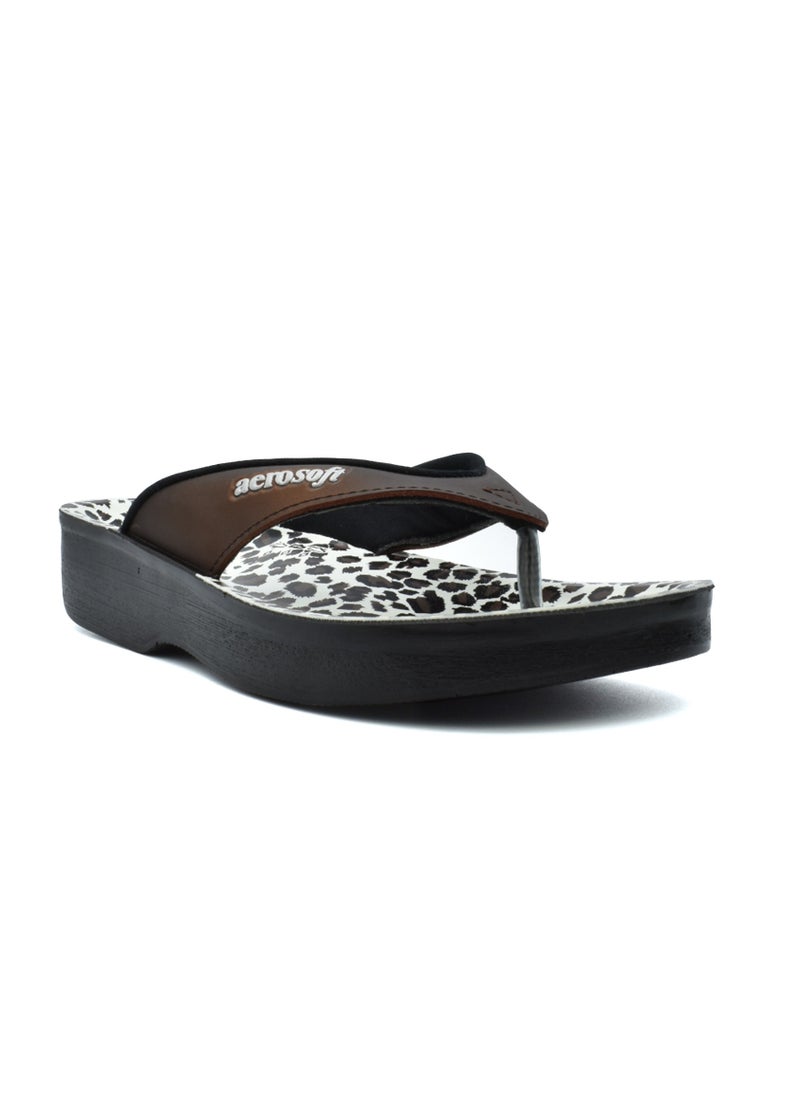 aerosoft AEROSOFT A0846 LADIES BROWN SLIPPERS  - Image 3