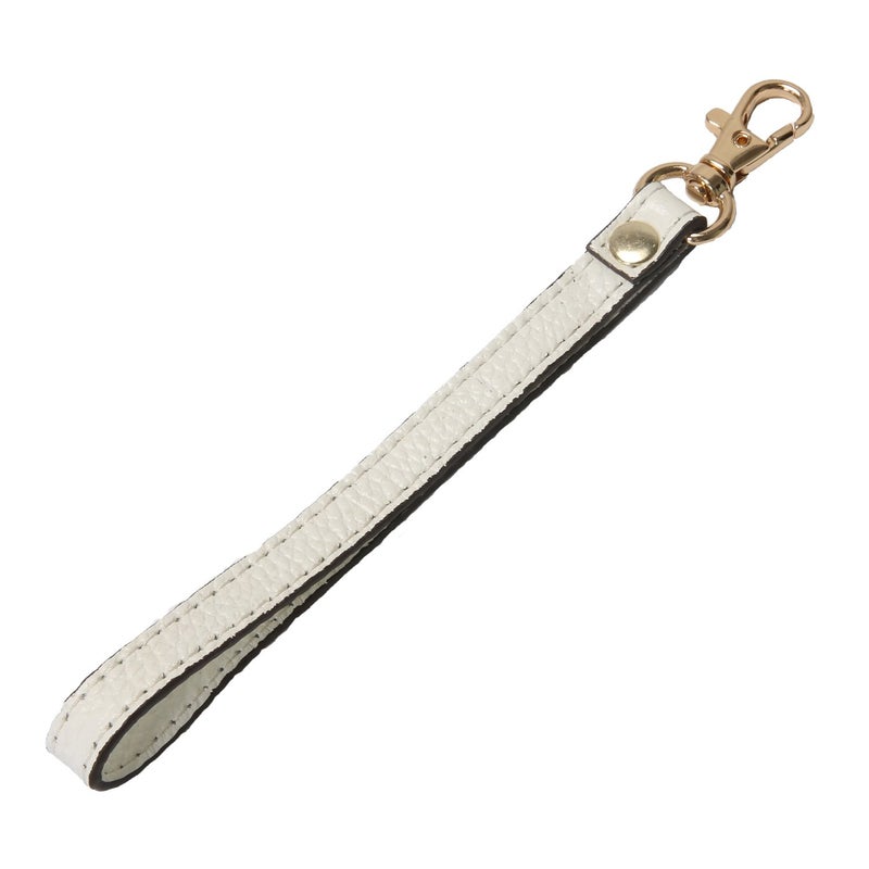 UTreers UTreers Wristlet Strap Genuine Leather Keychain Wristlet KeyChain Hand Strap for Wallet Purse Clutch Cellphone Wristlet Key White 