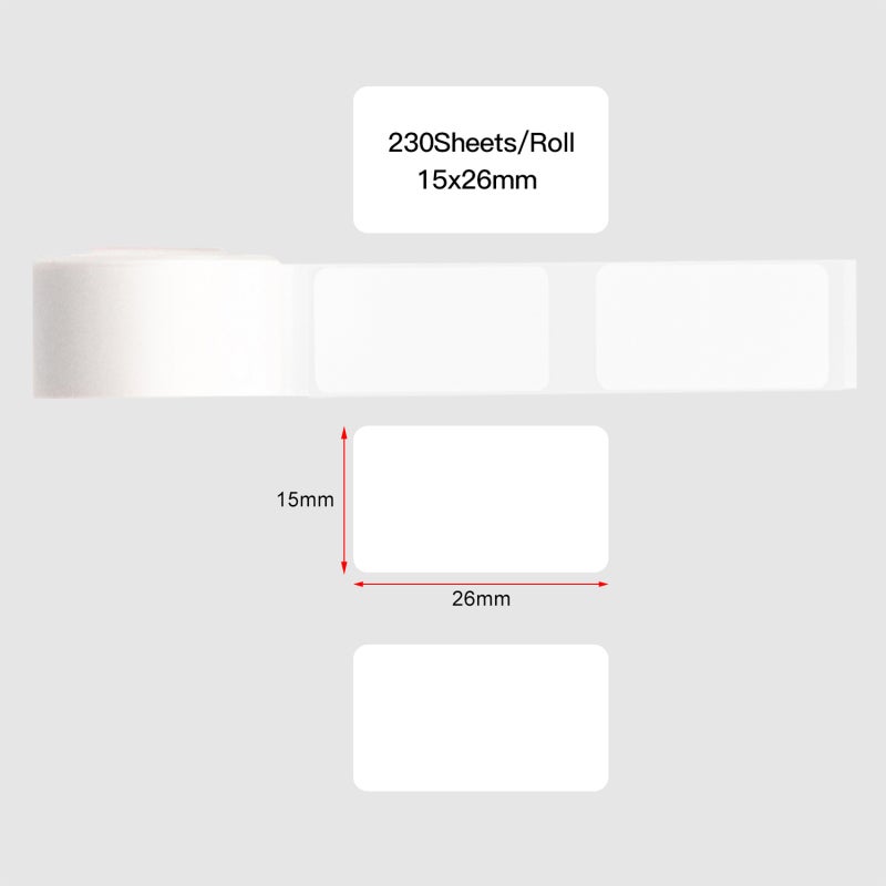 Thermal Labels 15x26mm 230 Sheets Waterproof Oil-proof Durable Performance - Ink-free Direct Thermal Printing Smooth Surface for Home Office Organization - Image 5