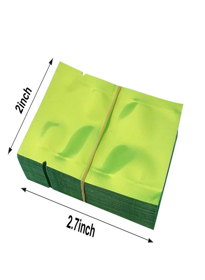 Luckkyme 500pcs Matte Sample Pack Flat Open Top Resealable Tear Notch Aluminum Foil Mylar Bags (Double-Sided Glossy) - Image 2